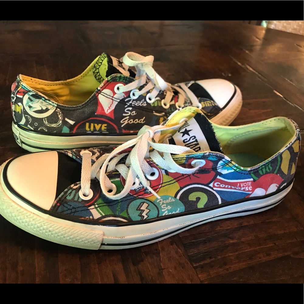 Converse with comic graphics